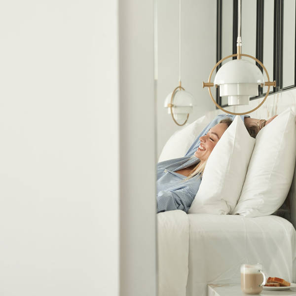 Ethereal White Resort Heraklion room decoration and part of the bed