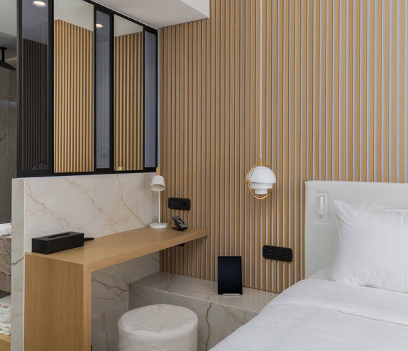 Ethereal White Resort Heraklion Deluxe Suite Swim Up room amenities