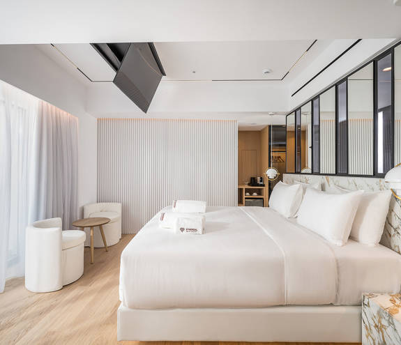 Ethereal White Resort Heraklion Luxury Suite bedroom